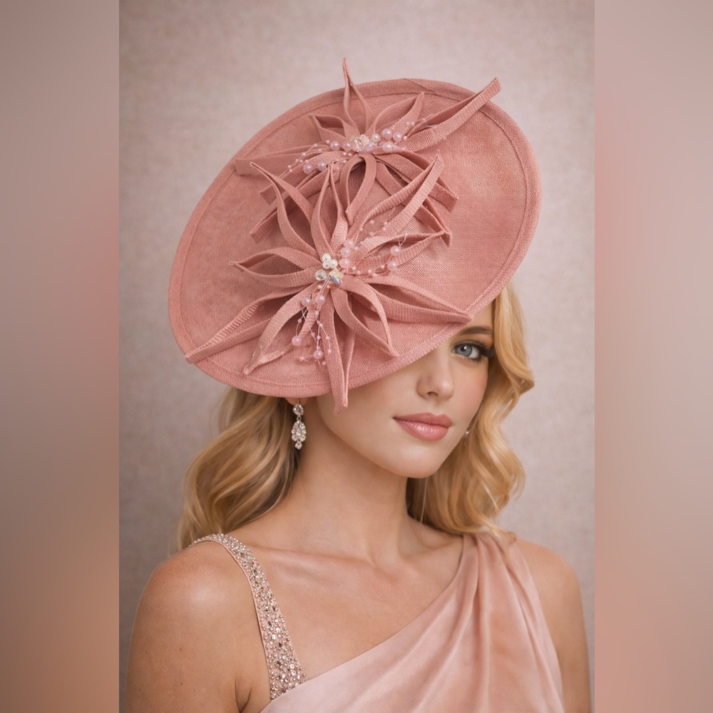 Blush Pink Fascinator Hat | Kentucky Derby Hat | Wedding Guest Church Hat